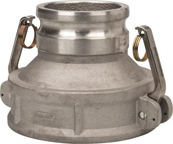 Value Collection - 6" Aluminum Cam & Groove Suction & Discharge Hose Female Coupler Male Adapter - 4" Thread, 300 Max psi - Americas Industrial Supply