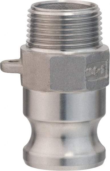 Value Collection - 4" Stainless Steel Cam & Groove Suction & Discharge Hose Male Adapter Male NPT Thread - Part F, 4" Thread, 400 Max psi - Americas Industrial Supply