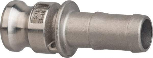 Value Collection - 1/2" Stainless Steel Cam & Groove Suction & Discharge Hose Male Adapter Hose Shank - Part E, 600 Max psi - Americas Industrial Supply