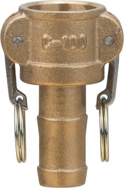 Value Collection - 3" Brass Cam & Groove Suction & Discharge Hose Female Coupler Hose Shank - Part C, 500 Max psi - Americas Industrial Supply