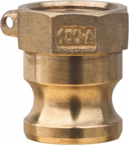 Value Collection - 3" Brass Cam & Groove Suction & Discharge Hose Male Adapter Female NPT Thread - Part A, 3" Thread, 500 Max psi - Americas Industrial Supply