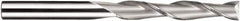SGS - 5/8", 3" LOC, 5/8" Shank Diam, 6" OAL, 2 Flute, Solid Carbide Square End Mill - Single End, TiN Finish, Spiral Flute, 30° Helix, Centercutting, Right Hand Cut, Right Hand Flute, Series 3EL - Americas Industrial Supply