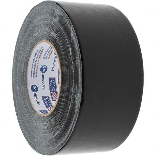 Intertape - 54.8m x 2-53/64" x 11 mil Black Polyethylene Film Duct Tape - Americas Industrial Supply