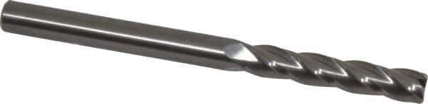 OSG - 8mm, 41mm LOC, 8mm Shank Diam, 100mm OAL, 4 Flute, Solid Carbide Square End Mill - Single End, Uncoated, Spiral Flute, 30° Helix, Centercutting, Right Hand Cut, Right Hand Flute, Series 484 - Americas Industrial Supply