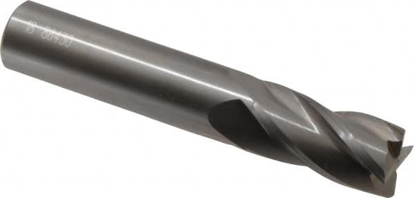 OSG - 18mm, 38mm LOC, 18mm Shank Diam, 104mm OAL, 4 Flute, Solid Carbide Square End Mill - Single End, Uncoated, Spiral Flute, 30° Helix, Centercutting, Right Hand Cut, Right Hand Flute, Series 404 - Americas Industrial Supply