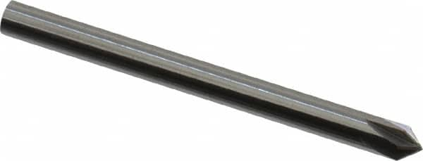 Keo - 1/8" Head Diam, 1/8" Shank Diam, 6 Flute 82° Solid Carbide Countersink - Bright Finish, 1-1/2" OAL, Single End - Americas Industrial Supply