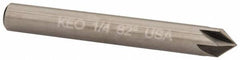 Keo - 1/4" Head Diam, 1/4" Shank Diam, 6 Flute 82° Solid Carbide Countersink - Americas Industrial Supply