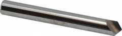 Keo - 1/4" Head Diam, 1/4" Shank Diam, 1 Flute 100° Solid Carbide Countersink - Bright Finish, 2" OAL, Single End - Americas Industrial Supply