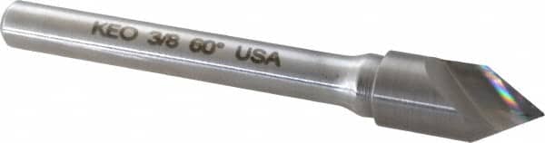Keo - 3/8" Head Diam, 1/4" Shank Diam, 1 Flute 60° Solid Carbide Countersink - Americas Industrial Supply