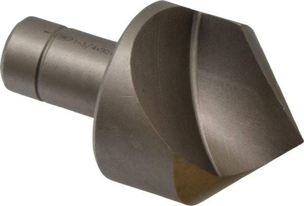 Keo - 1-3/4" Head Diam, 3/4" Shank Diam, 1 Flute 90° Cobalt Countersink - Bright Finish, 3-1/2" OAL, Single End - Americas Industrial Supply