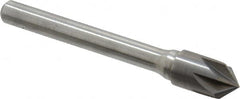 Keo - 3/8" Head Diam, 1/4" Shank Diam, 6 Flute 90° Solid Carbide Countersink - Bright Finish, 2-5/8" OAL, Single End - Americas Industrial Supply