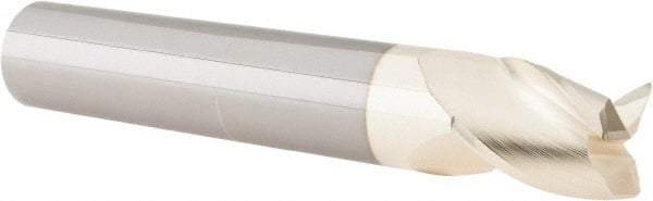 Accupro - 3/4", 3 Flute, Single End, Solid Carbide, 0.03" Corner Radius End Mill - 6" OAL, 37° Helix, Right Hand Flute, 1" LOC, Right Hand Cut - Americas Industrial Supply