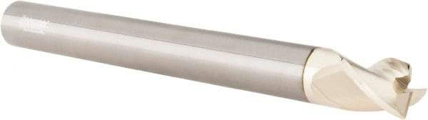 Accupro - 5/8", 3 Flute, Single End, Solid Carbide, 0.03" Corner Radius End Mill - 6" OAL, 37° Helix, Right Hand Flute, 3/4" LOC, Right Hand Cut - Americas Industrial Supply