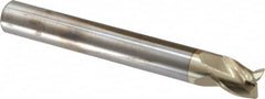 Accupro - 1/2", 3 Flute, Single End, Solid Carbide, 0.02" Corner Radius End Mill - 6" OAL, 37° Helix, Right Hand Flute, 5/8" LOC, Right Hand Cut - Americas Industrial Supply