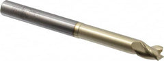 Accupro - 3/8", 3 Flute, Single End, Solid Carbide, 0.015" Corner Radius End Mill - 4" OAL, 37° Helix, Right Hand Flute, 1/2" LOC, Right Hand Cut, 2-3/8" Extended Reach - Americas Industrial Supply