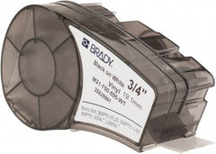 Brady - 252" Long, Black on White Vinyl Label Tape - For BMP21 Plus Portable Label Printer, LABPAL Handheld Label Maker, IDPAL Handheld Label Maker - Americas Industrial Supply
