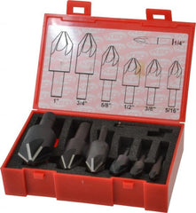 Keo - 7 Piece, 1/4 to 1" Head Diam, 82° Included Angle, Single End Countersink Set - Americas Industrial Supply