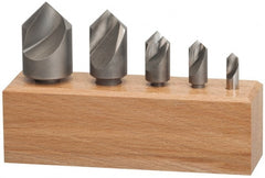 Keo - 5 Piece, 1/4 to 1" Head Diam, 120° Included Angle, Single End Countersink Set - Americas Industrial Supply