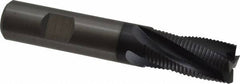 Kennametal - 16mm Diam, Fine Pitch, 31.6mm LOC, 4 Flute Solid Carbide Corner Chamfer Roughing End Mill - AlTiN Finish, 92mm OAL, 16mm Shank Diam, Centercutting, 20° Helix - Americas Industrial Supply