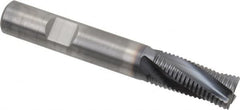 Kennametal - 12mm Diam, Fine Pitch, 25.6mm LOC, 4 Flute Solid Carbide Corner Chamfer Roughing End Mill - AlTiN Finish, 73mm OAL, 12mm Shank Diam, Centercutting, 20° Helix - Americas Industrial Supply