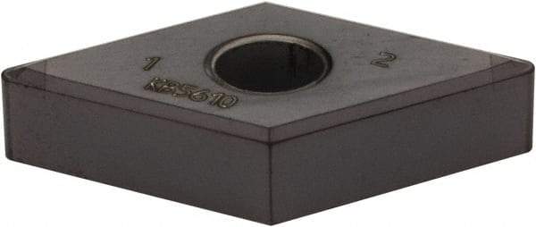 Kennametal - DNGM432 CB2 Grade KB5610 PCBN Turning Insert - TiAlN Finish, 55° Diamond, 1/2" Inscr Circle, 3/16" Thick, 1/32" Corner Radius - Americas Industrial Supply