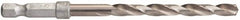 Hertel - 1/4" 135° High Speed Steel Jobber Drill - Bright Finish, Spiral Flute, 4-5/8" OAL - Americas Industrial Supply
