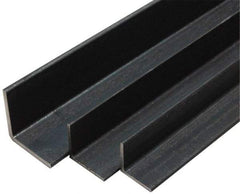 Made in USA - Low Carbon Steel, 1/4 Inch Thick Wall, Angle Iron - 1-1/2 Inch Wide x 1-1/2 Inch High x 80 Inch Long - Americas Industrial Supply