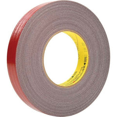 3M - 54.8m x 24mm x 12.1 mil Red Polyethylene Cloth Duct Tape - Americas Industrial Supply