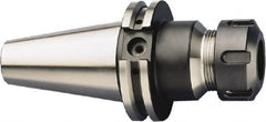 HAIMER - 0.5mm to 10mm Capacity, 6.3" Projection, CAT50 Taper Shank, ER16 Collet Chuck - 0.0001" TIR, Through-Spindle - Exact Industrial Supply