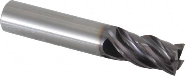 OSG - 5/8", 1-1/4" LOC, 5/8" Shank Diam, 3-1/2" OAL, 4 Flute, Solid Carbide Square End Mill - Single End, EXO Finish, Spiral Flute, Variable° Helix, Centercutting, Right Hand Cut, Right Hand Flute, Series 2050 - Americas Industrial Supply
