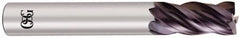 OSG - 1", 1-1/2" LOC, 1" Shank Diam, 4" OAL, 4 Flute, Solid Carbide Square End Mill - Single End, EXO Finish, Spiral Flute, Variable° Helix, Centercutting, Right Hand Cut, Right Hand Flute, Series 2050 - Americas Industrial Supply