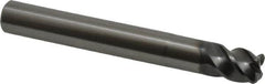 OSG - 3/8", 4 Flute, Single End, Solid Carbide, 0.06" Corner Radius End Mill - 3" OAL, 45° Helix, Right Hand Flute, 3/8" LOC, Right Hand Cut, 1" Extended Reach - Americas Industrial Supply