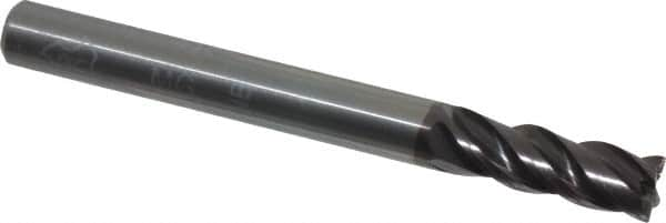 OSG - 1/4", 4 Flute, Single End, Solid Carbide, 0.015" Corner Radius End Mill - 2-1/2" OAL, Right Hand Flute, 3/4" LOC, Right Hand Cut - Americas Industrial Supply