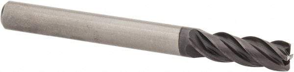 OSG - 1/4", 4 Flute, Single End, Solid Carbide, 0.03" Corner Radius End Mill - 2-1/2" OAL, Right Hand Flute, 3/4" LOC, Right Hand Cut - Americas Industrial Supply