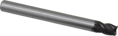 OSG - 1/4", 4 Flute, Single End, Solid Carbide, 0.015" Corner Radius End Mill - 2-1/2" OAL, Right Hand Flute, 3/8" LOC, Right Hand Cut - Americas Industrial Supply