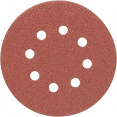 Porter-Cable - 5" Diam, 120 Grit Aluminum Oxide Adhesive PSA Disc - Fine Grade, Tan, C Weighted Backing, Flexible, 13,000 Max RPM - Americas Industrial Supply