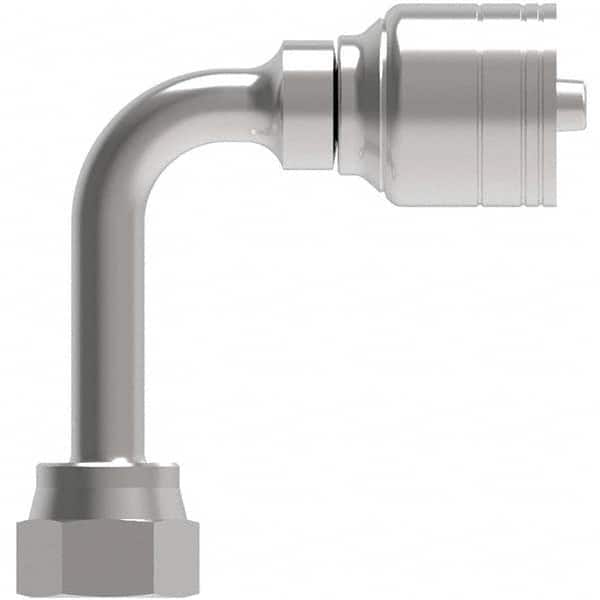 Eaton - Hydraulic Hose Fittings & Couplings Type: Female ORS Swivel Long Drop 90 Elbow Hose Diameter: 9/16 (Inch) - Americas Industrial Supply