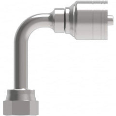 Eaton - Hydraulic Hose Fittings & Couplings Type: Female ORS Swivel Long Drop 90 Elbow Hose Diameter: 13/16 (Inch) - Americas Industrial Supply