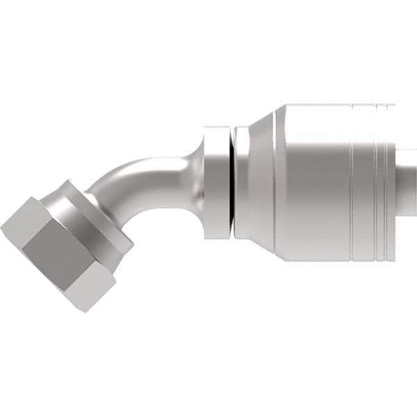 Eaton - Hydraulic Hose Fittings & Couplings Type: Female ORS Swivel, 45 Degree Elbow Hose Diameter: 13/16 (Inch) - Americas Industrial Supply