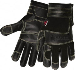MCR Safety - Size M Cowhide General Protection Work Gloves - For Work & Driver, Uncoated, Adjustable Closure Cuff, Black, Paired - Americas Industrial Supply