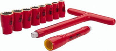 Wiha - 10 Piece 3/8" Drive Socket Set - 12 Points, 5/16" to 3/4" Range, Inch Measurement Standard - Americas Industrial Supply
