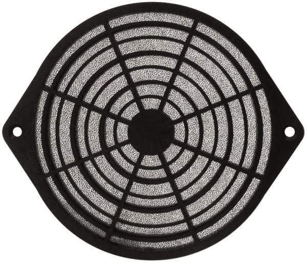 Made in USA - 162mm High x 162mm Wide x 7.9mm Deep, Tube Axial Fan Air Filter Assembly - 93% Capture Efficiency, Polyurethane Foam Media, 175°F Max, 45 Pores per Inch, Use with 162mm Round Tube Axial Fans - Americas Industrial Supply