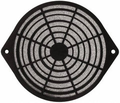 Made in USA - 120mm High x 120mm Wide x 11.2mm Deep, Tube Axial Fan Air Filter Assembly - 93% Capture Efficiency, Polyurethane Foam Media, 175°F Max, 45 Pores per Inch, Use with 120mm Square Tube Axial Fans - Americas Industrial Supply