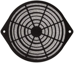 Made in USA - 162mm High x 162mm Wide x 7.9mm Deep, Tube Axial Fan Air Filter Assembly - 93% Capture Efficiency, Polyurethane Foam Media, 175°F Max, 45 Pores per Inch, Use with 162mm Round Tube Axial Fans - Americas Industrial Supply