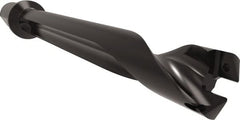 Allied Machine and Engineering - Series 32, 32 to 35mm Diam, 1-1/2" Diam Straight Shank with Flange, Straight Flute Spade Drill - 9-41/64" Max Depth, 11-23/32" Body Length, 14-13/32" OAL, Standard Length, Through Coolant - Americas Industrial Supply