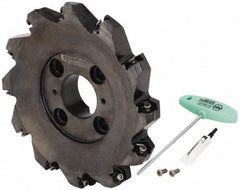 Kennametal - 10" Cut Diam, 2-1/2" Arbor Hole, 8mm Max Depth of Cut, 45° Indexable Chamfer & Angle Face Mill - 12 Inserts, HNPJ 1307... Insert, Right Hand Cut, 12 Flutes, Through Coolant, Series Dodeka Max - Americas Industrial Supply