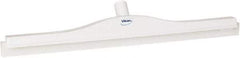 Vikan - 20" Rubber Blade Floor Squeegee - Double Edge, White, Plastic Holder - Americas Industrial Supply