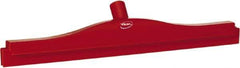 Vikan - 20" Rubber Blade Floor Squeegee - Double Edge, Red, Plastic Holder - Americas Industrial Supply