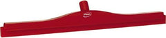Vikan - 24" Rubber Blade Floor Squeegee - Double Edge, Red, Plastic Holder - Americas Industrial Supply