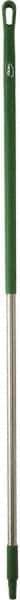 Vikan - 60 x 1-1/4" Stainless Steel Squeegee Handle - European Threaded Connection, Green - Americas Industrial Supply
